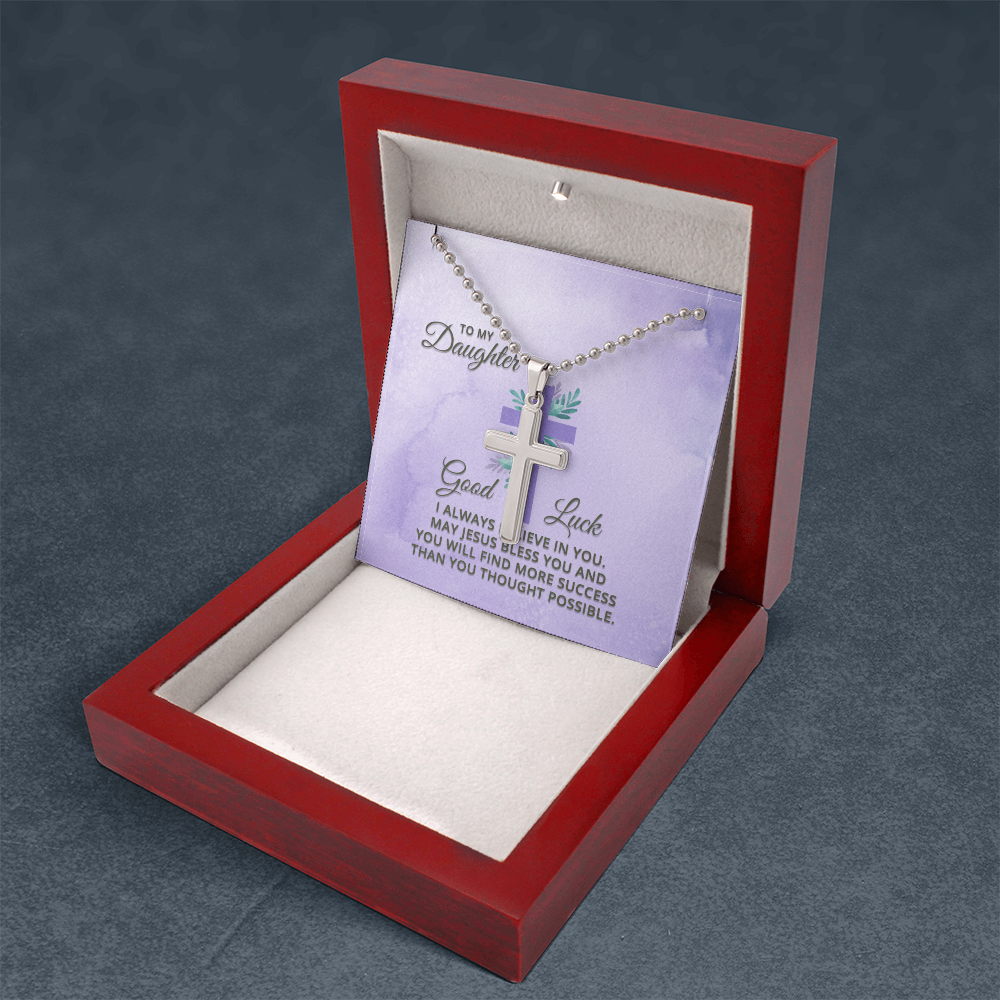 To my Daughter - Massage Card Necklace