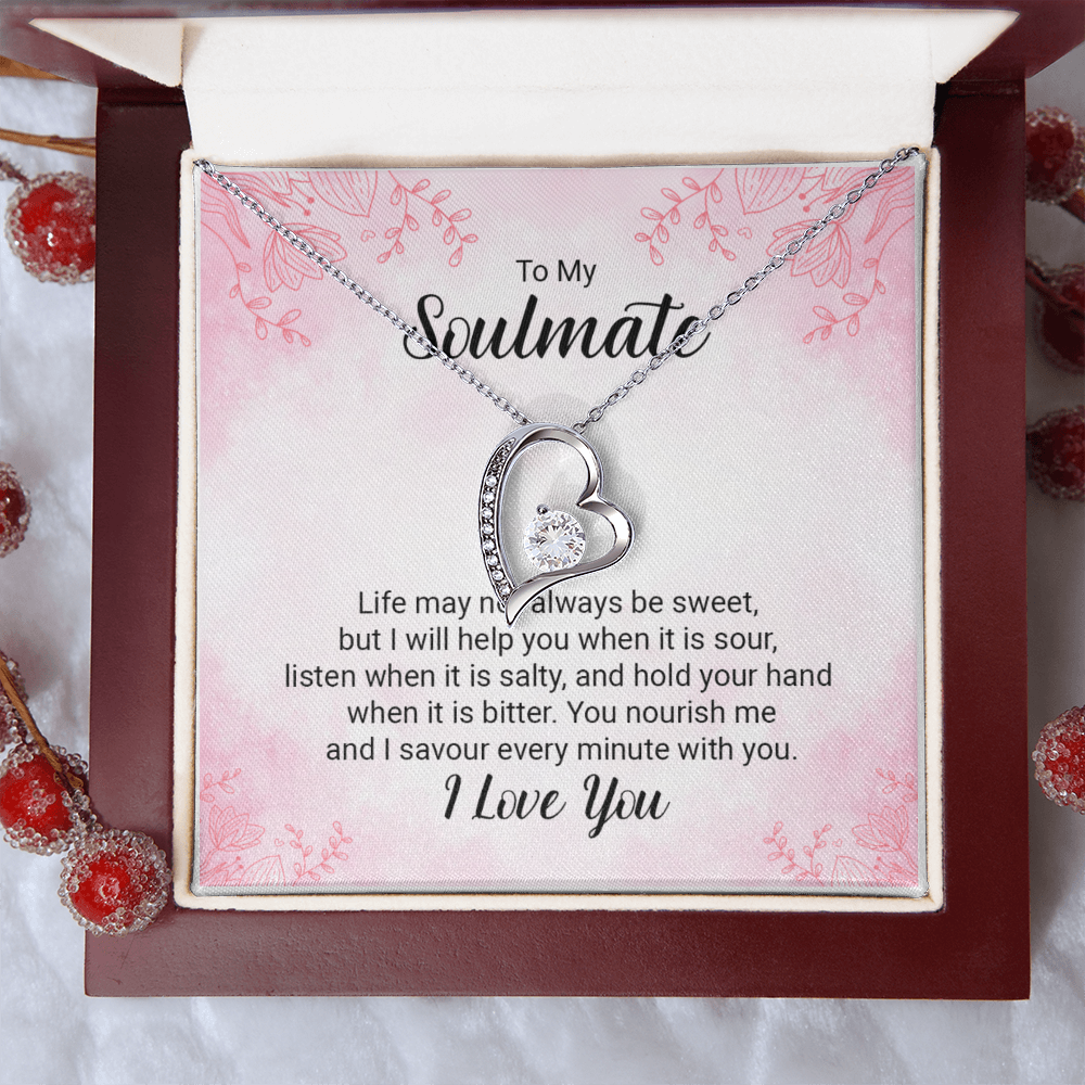 To my Soulmate Massage Card Necklace