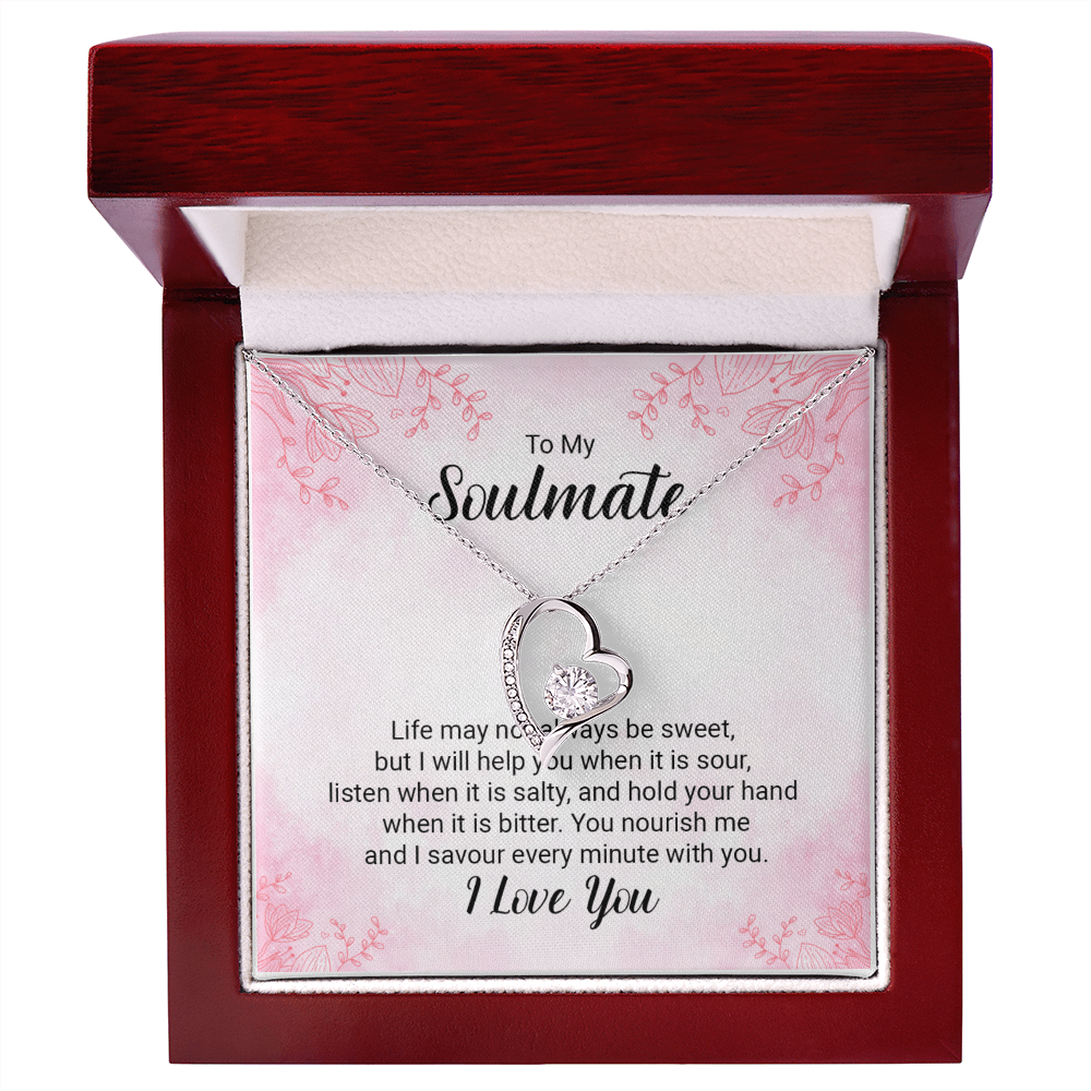 To my Soulmate Massage Card Necklace
