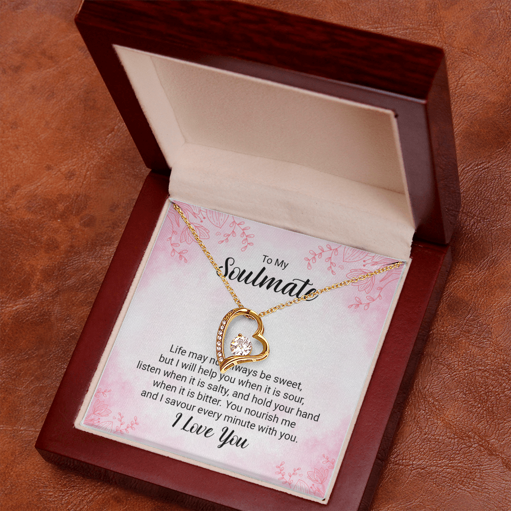 To my Soulmate Massage Card Necklace