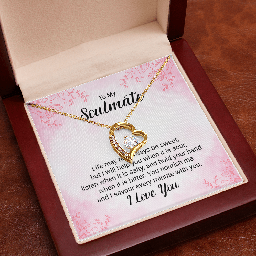 To my Soulmate Massage Card Necklace