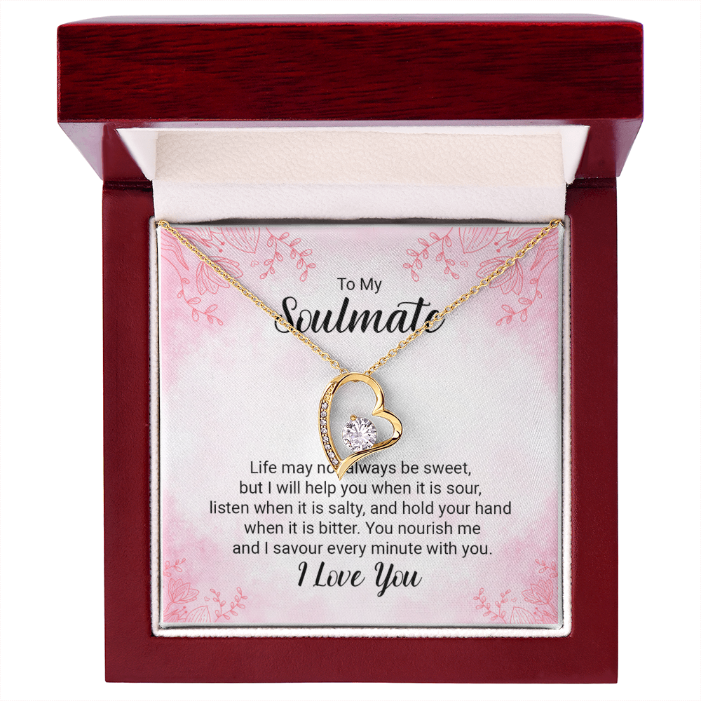 To my Soulmate Massage Card Necklace