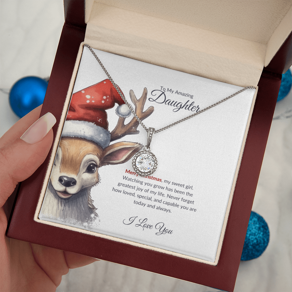 To My Daughter – Merry Christmas Necklace