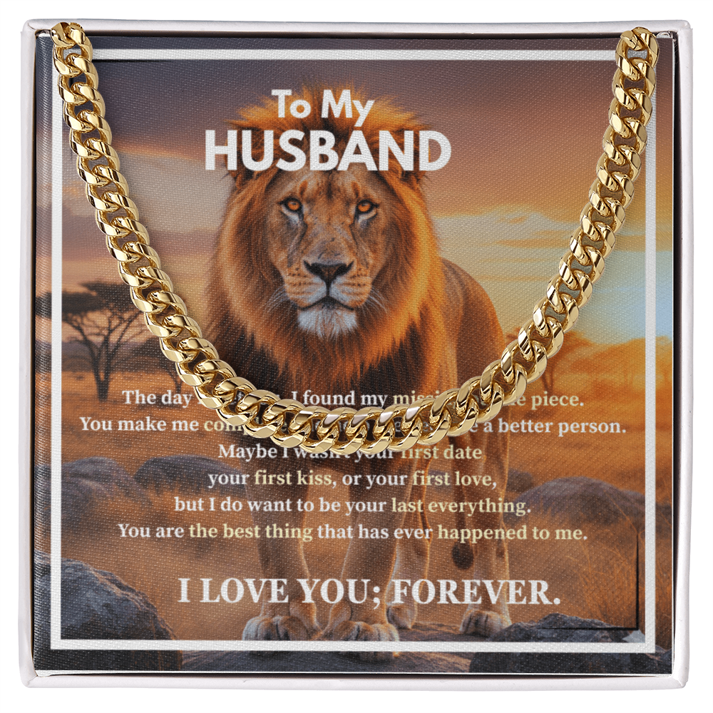 To My Husband Massage Card Necklace