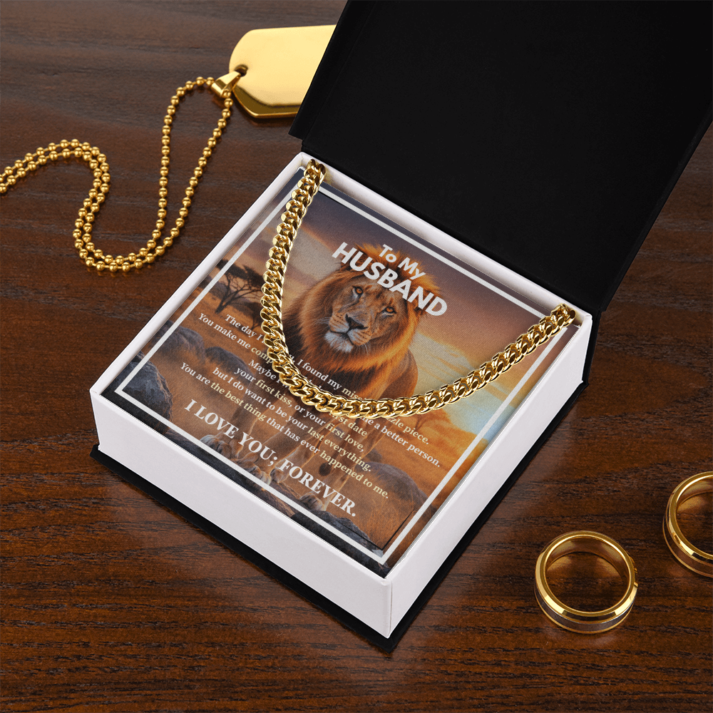 To My Husband Massage Card Necklace