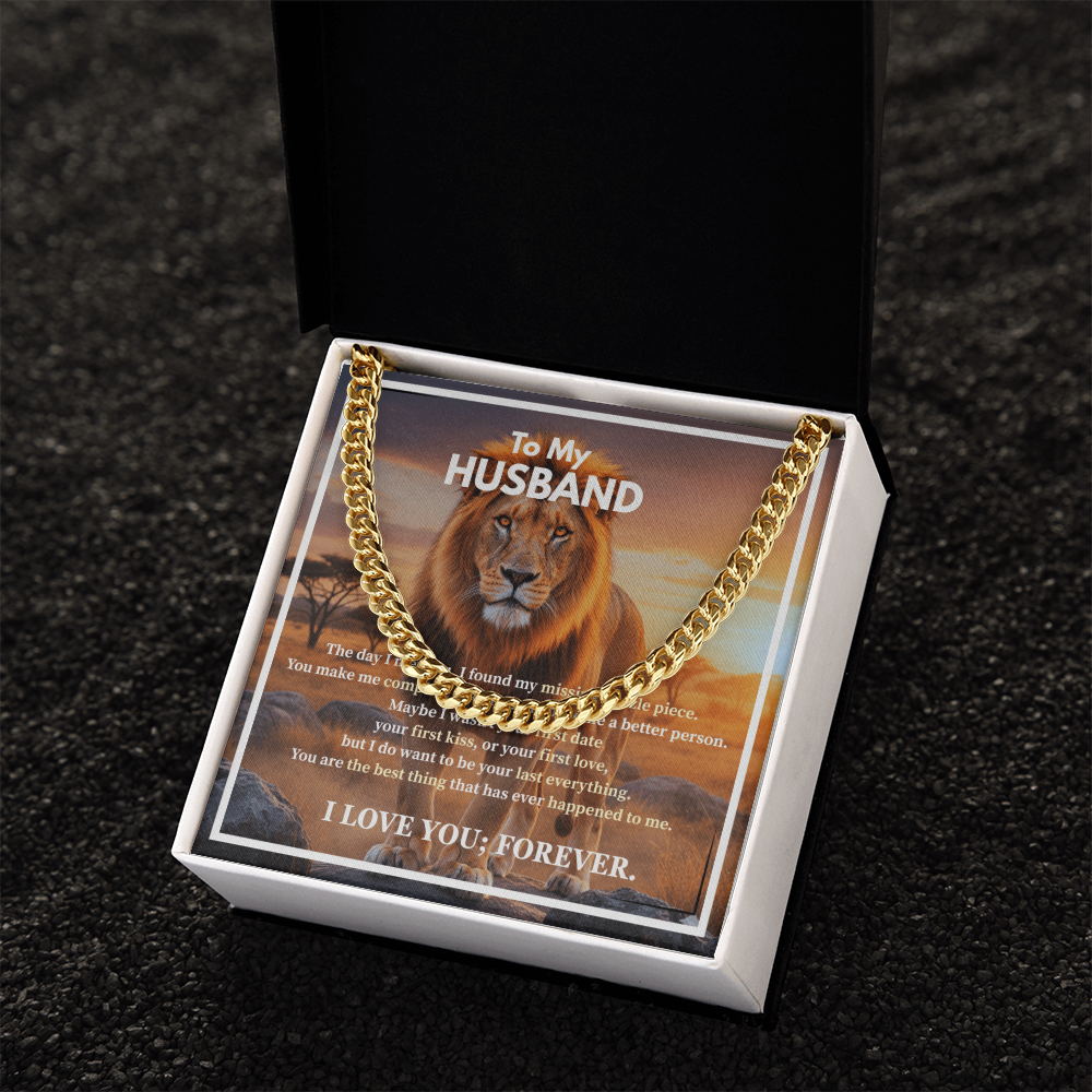 To My Husband Massage Card Necklace