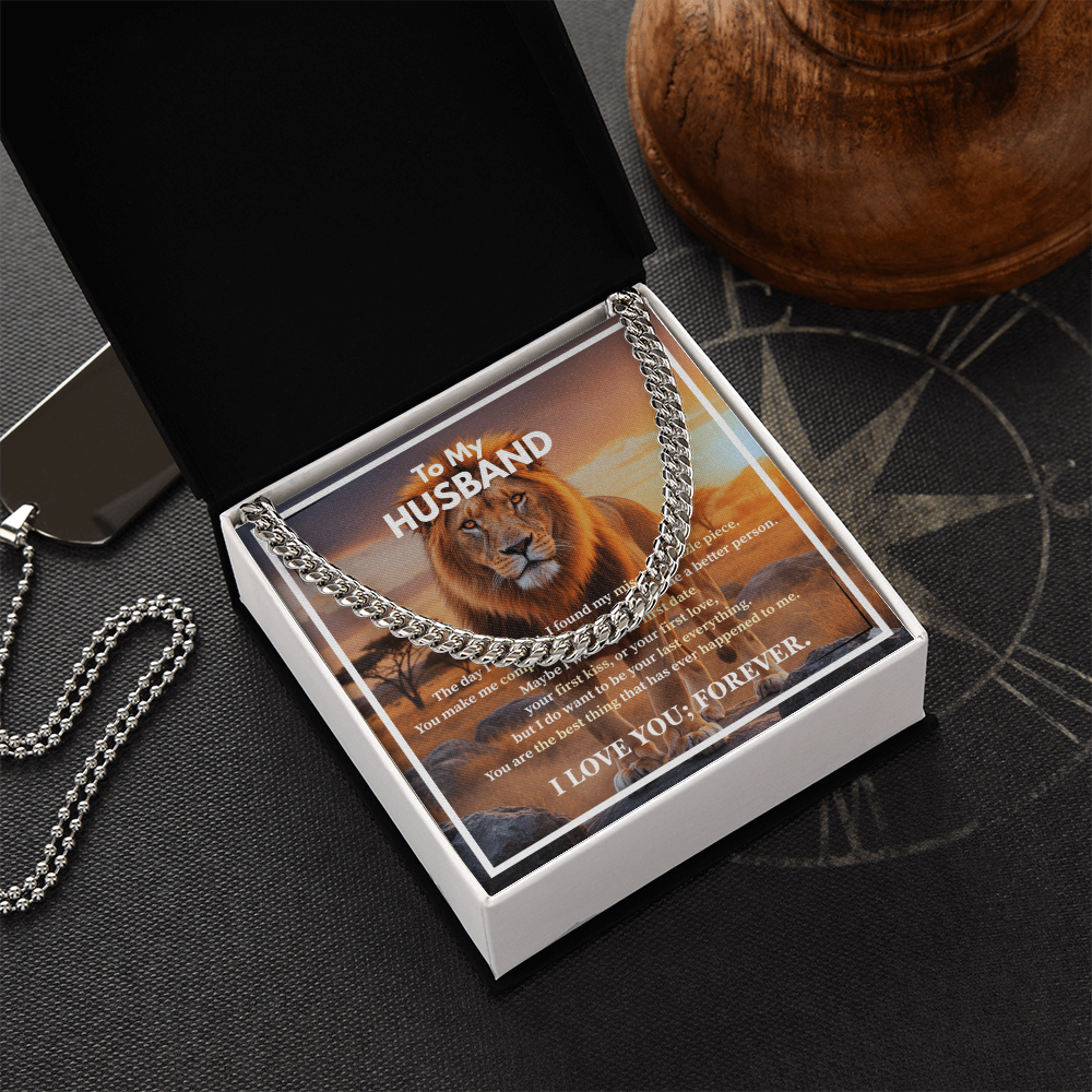 To My Husband Massage Card Necklace