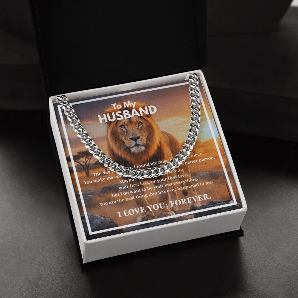 To My Husband Massage Card Necklace