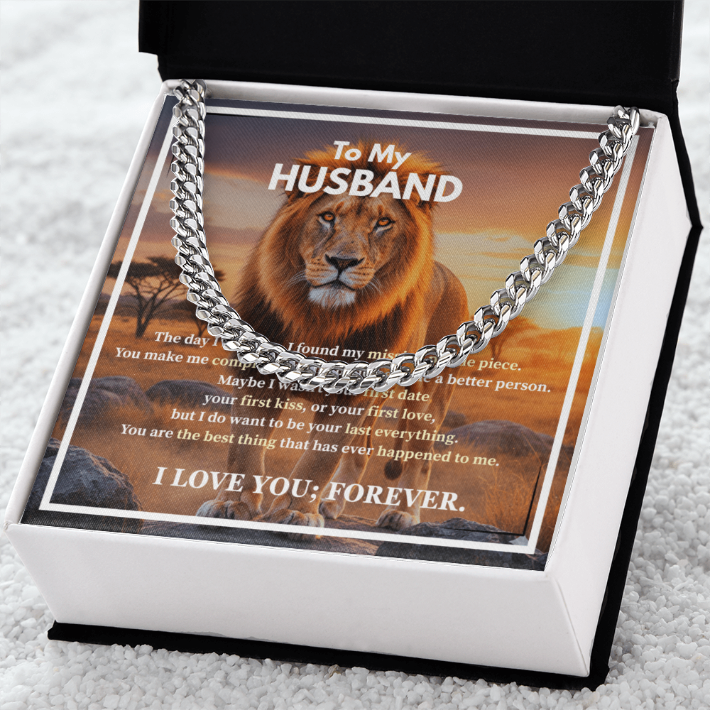 To My Husband Massage Card Necklace