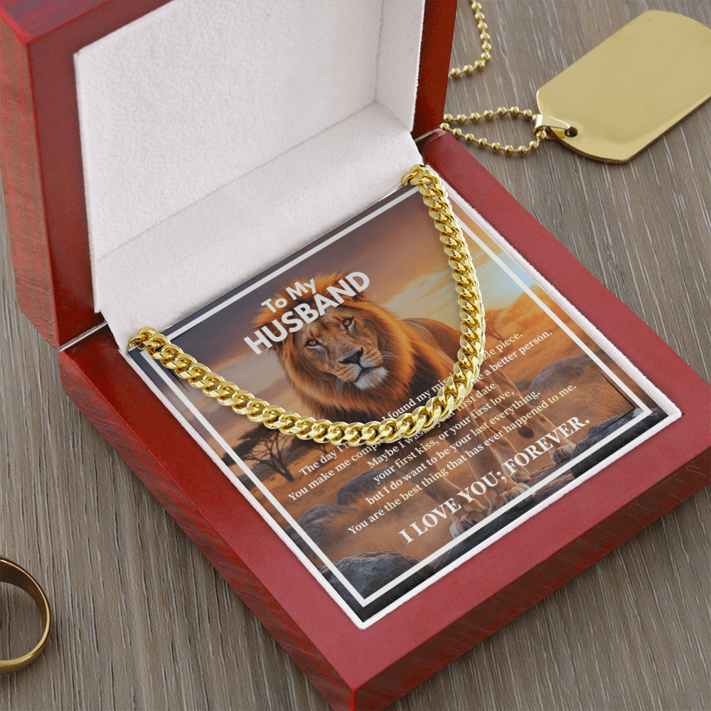 To My Husband Massage Card Necklace