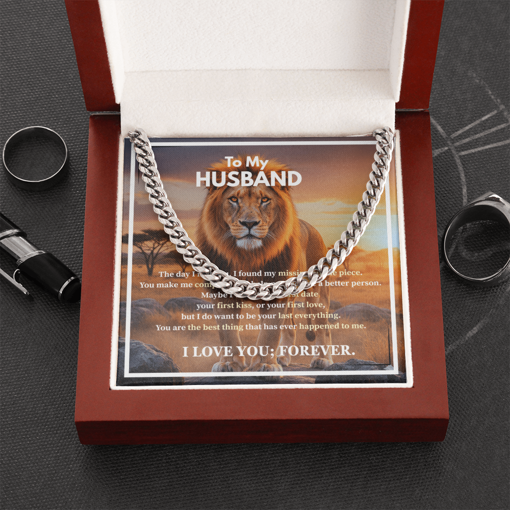 To My Husband Massage Card Necklace