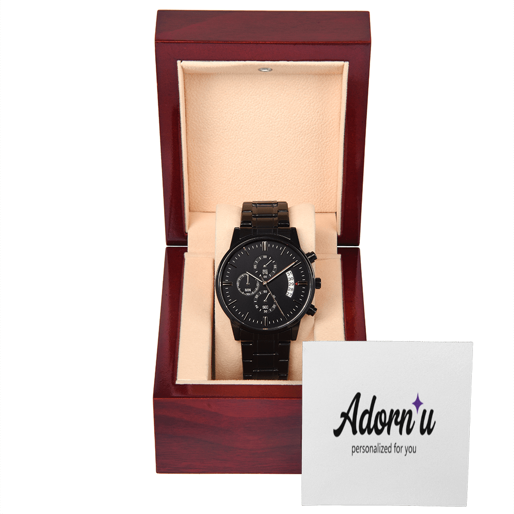 Black Chronograph Watch
