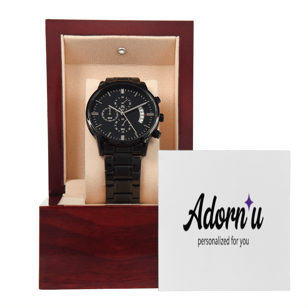 Black Chronograph Watch