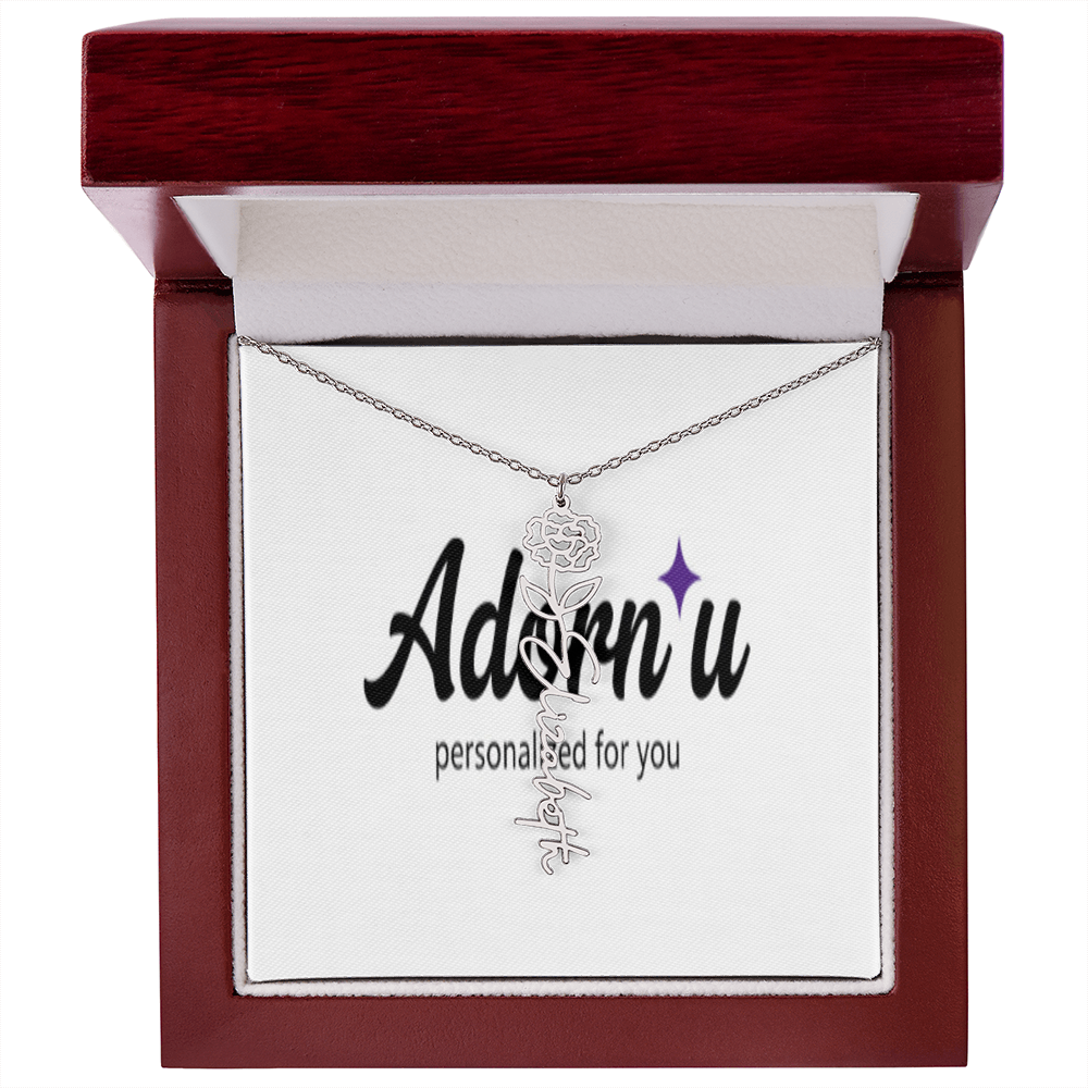 Flower Name Necklace