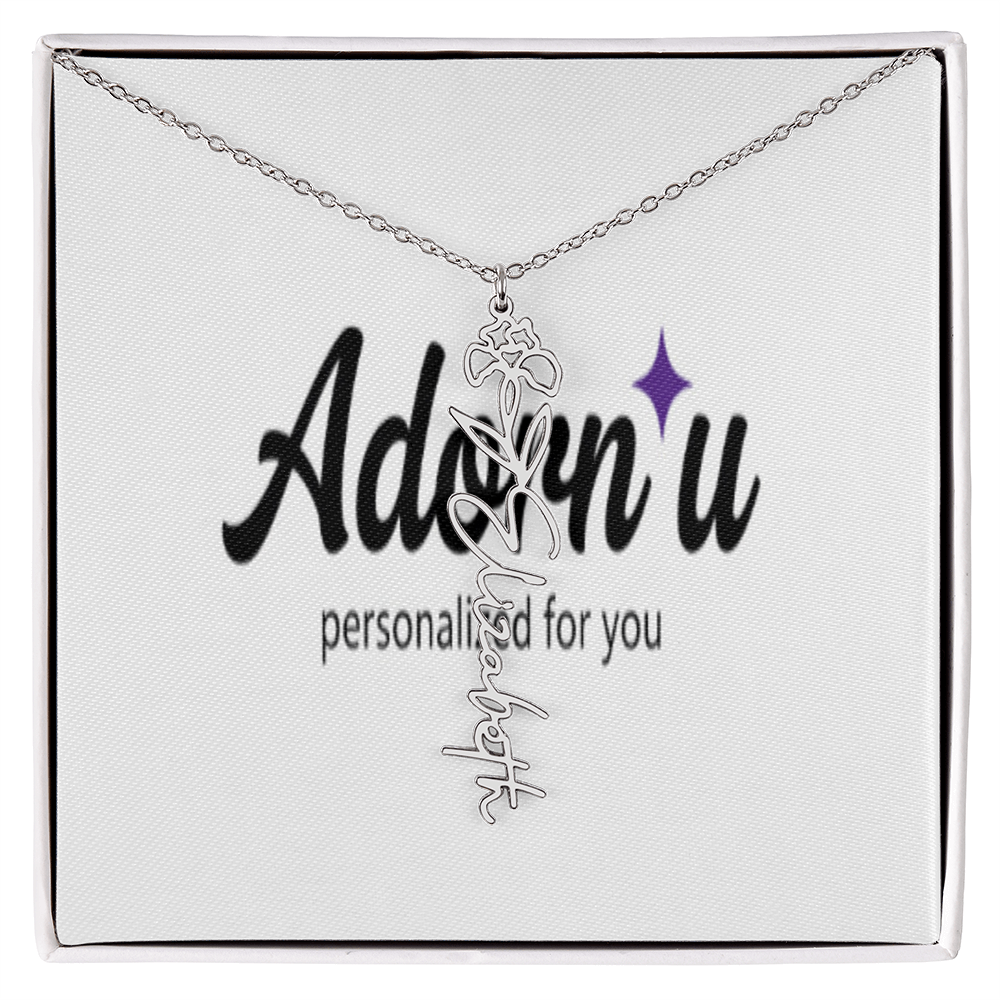 Flower Name Necklace