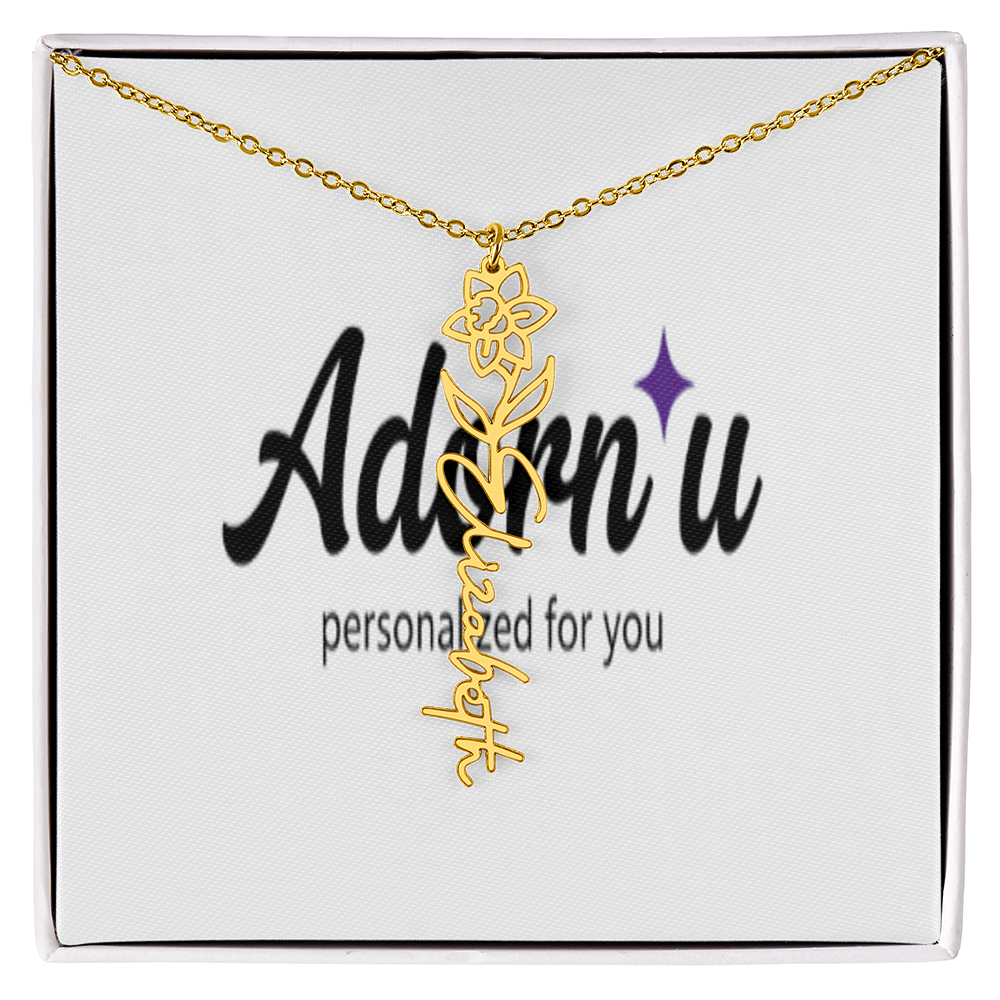 Flower Name Necklace