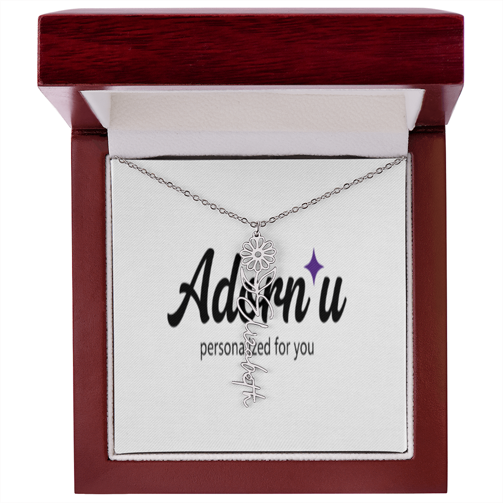 Flower Name Necklace