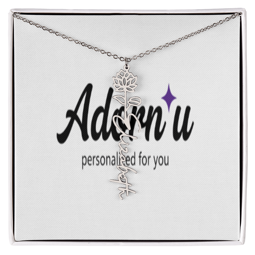 Flower Name Necklace