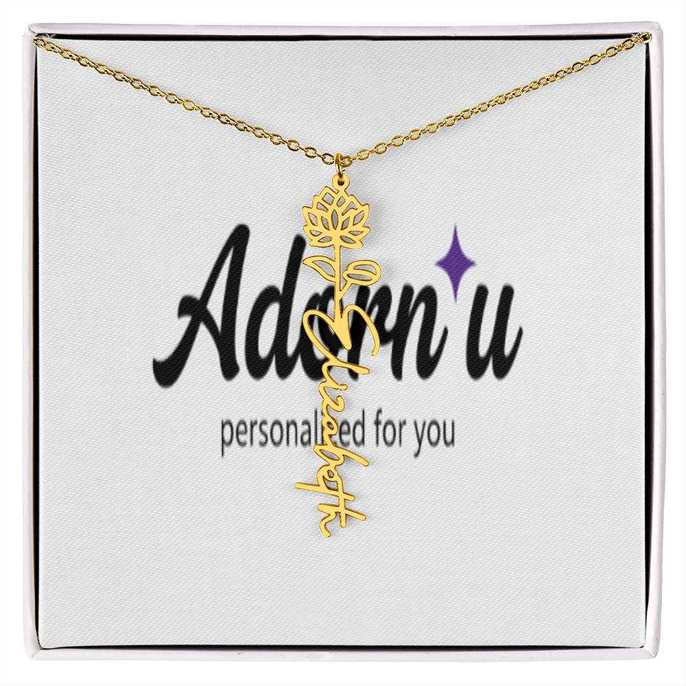 Flower Name Necklace