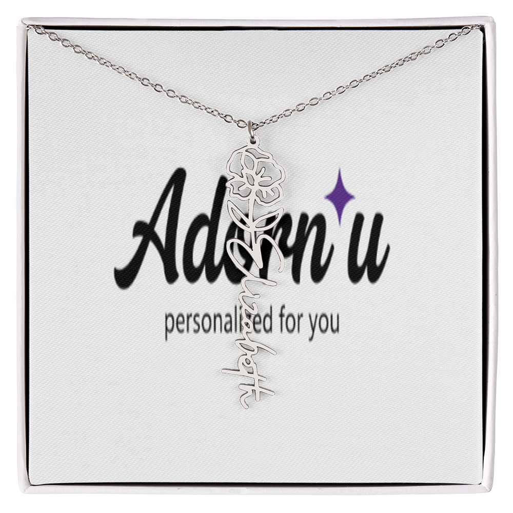 Flower Name Necklace