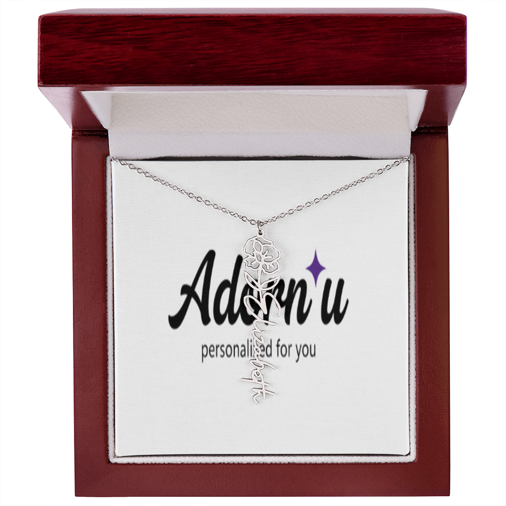 Flower Name Necklace
