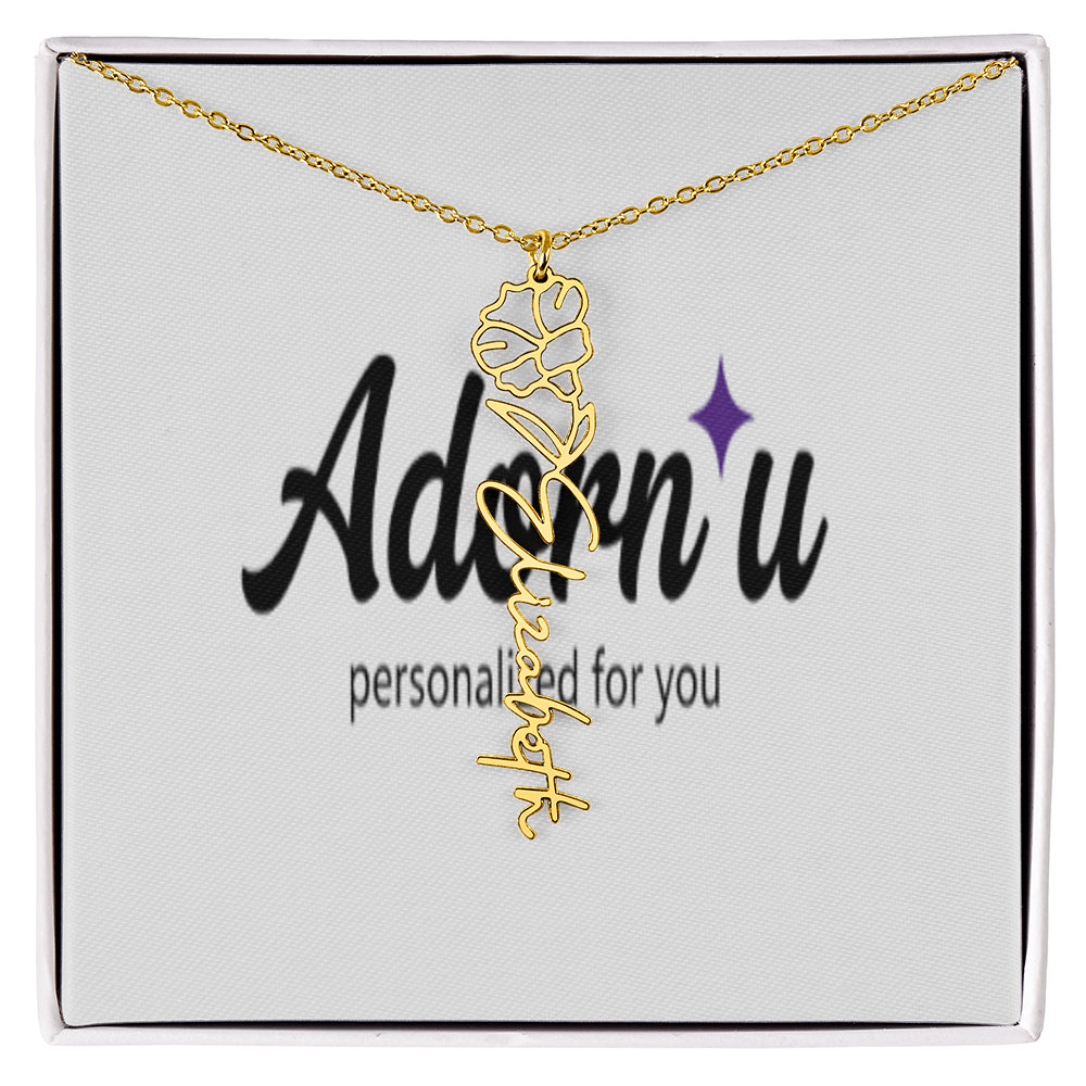 Flower Name Necklace
