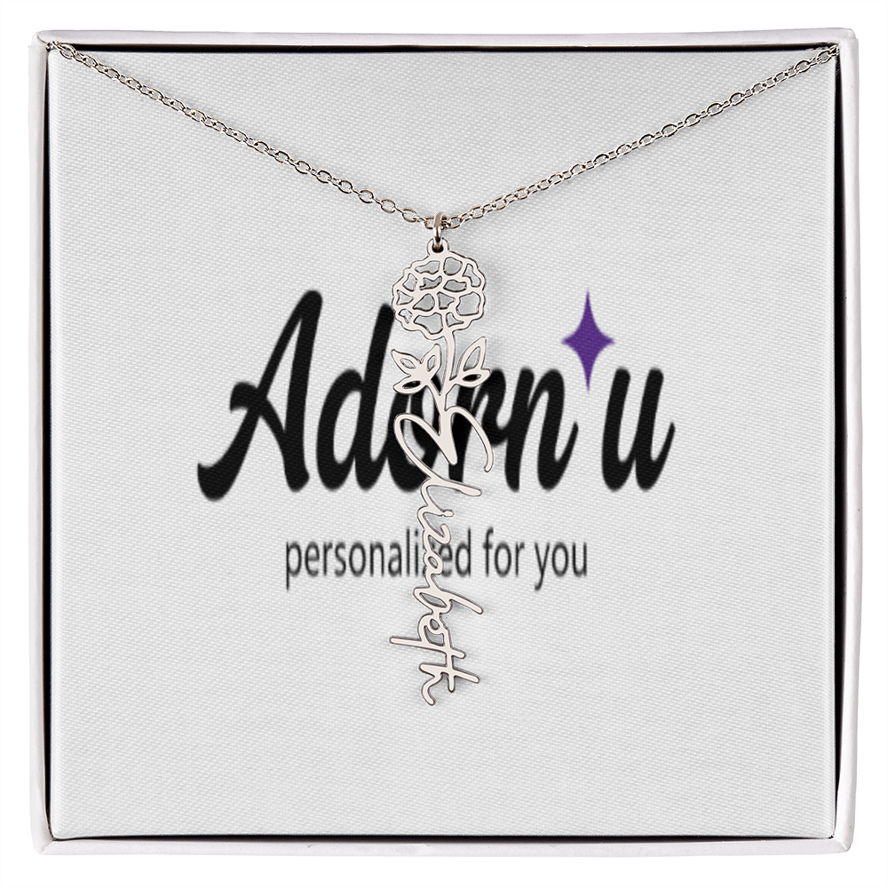 Flower Name Necklace