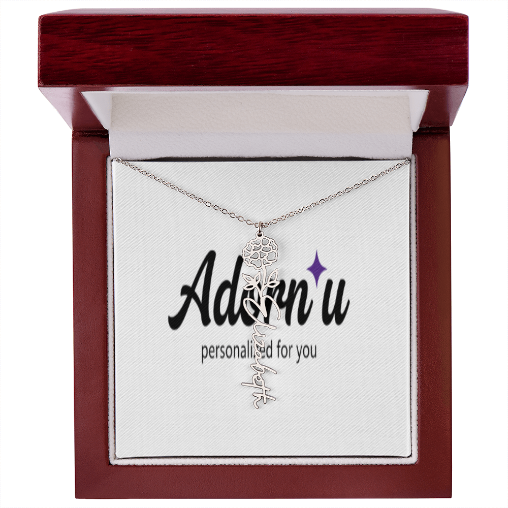 Flower Name Necklace