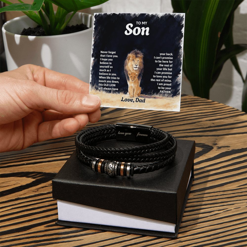 To my Son Massage Card Bracelete