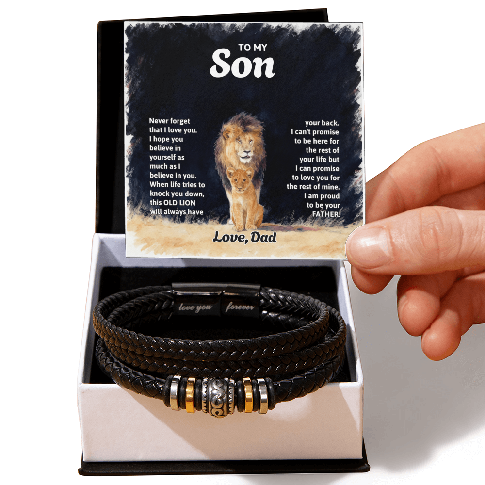 To my Son Massage Card Bracelete