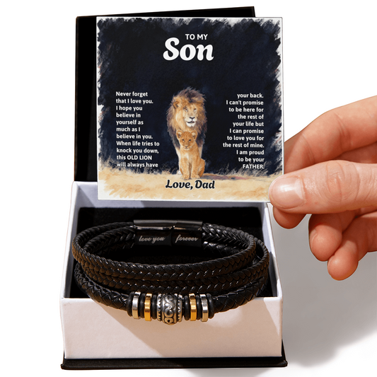 To my Son Massage Card Bracelete