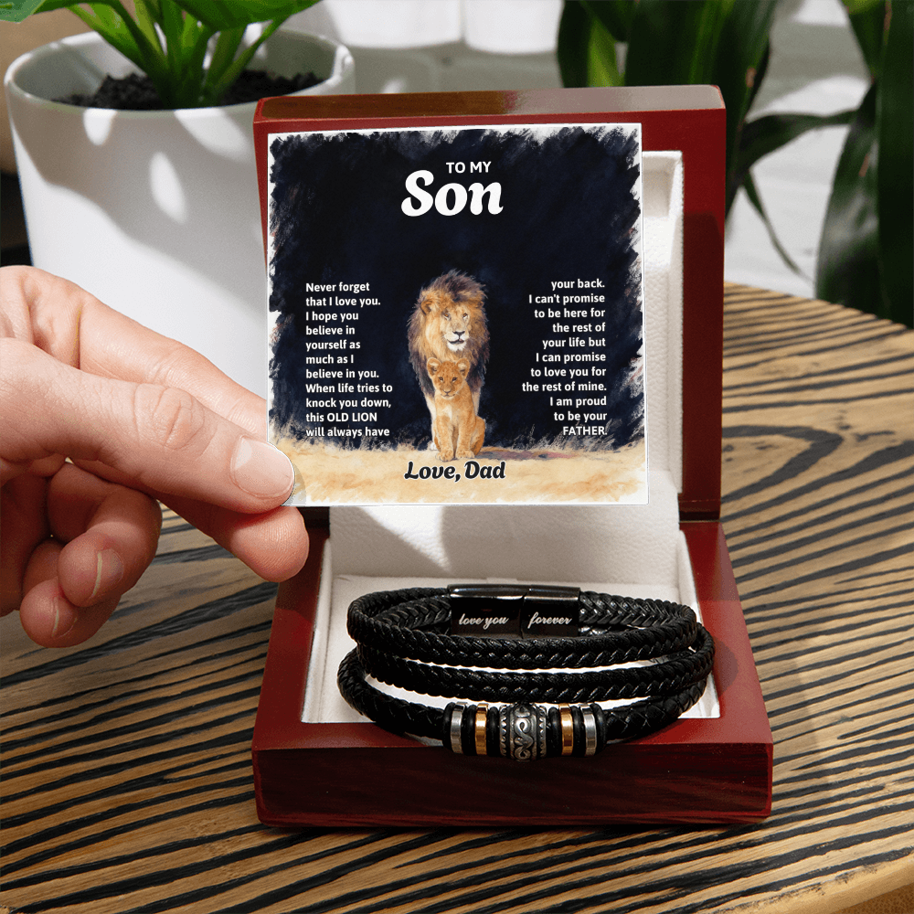 To my Son Massage Card Bracelete