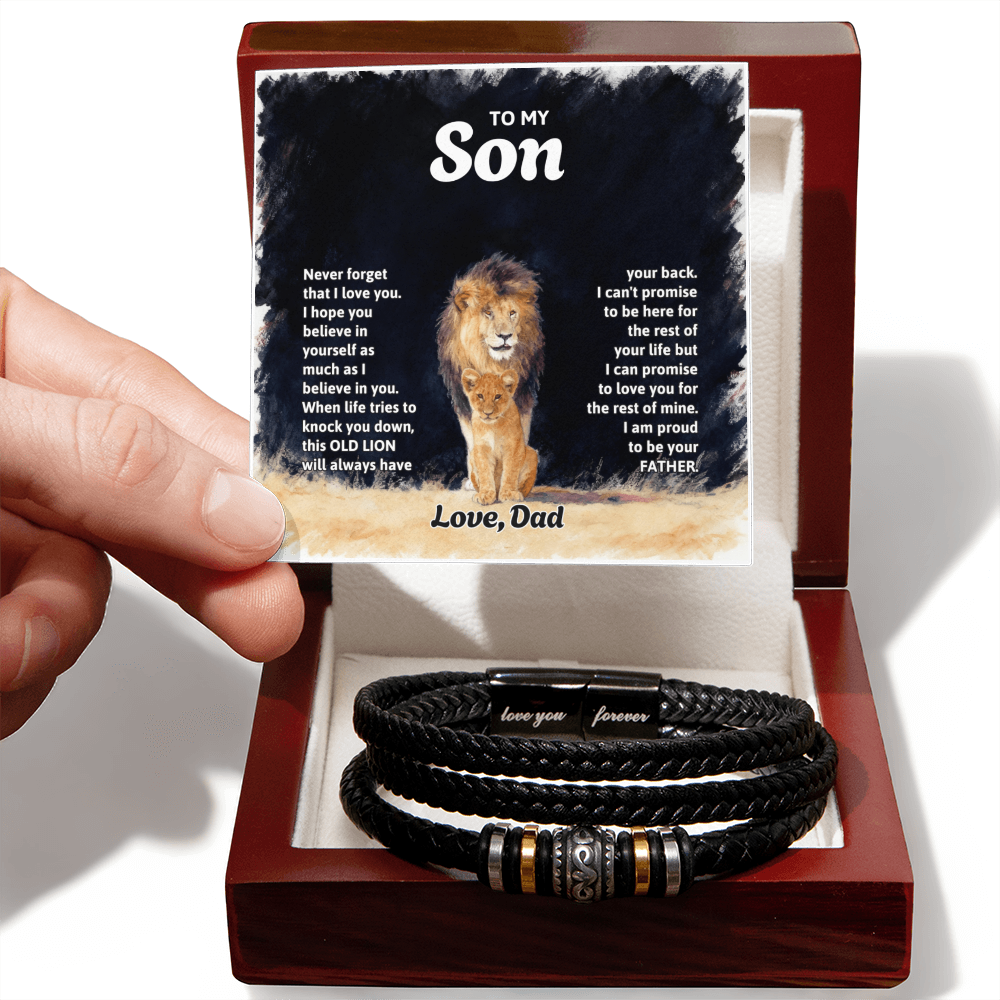 To my Son Massage Card Bracelete