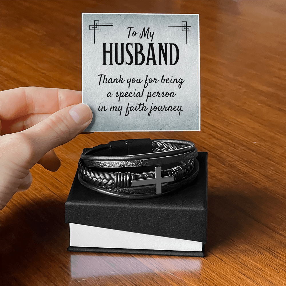 To my Husband Massage card Bracelet