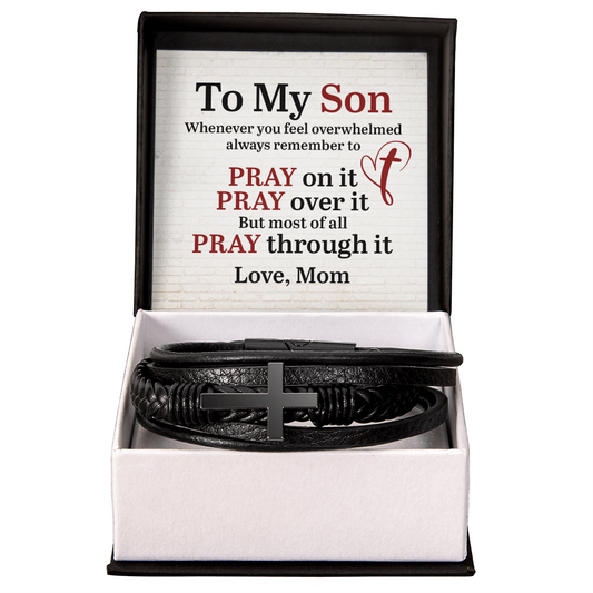 To my Son Massage card Bracelet