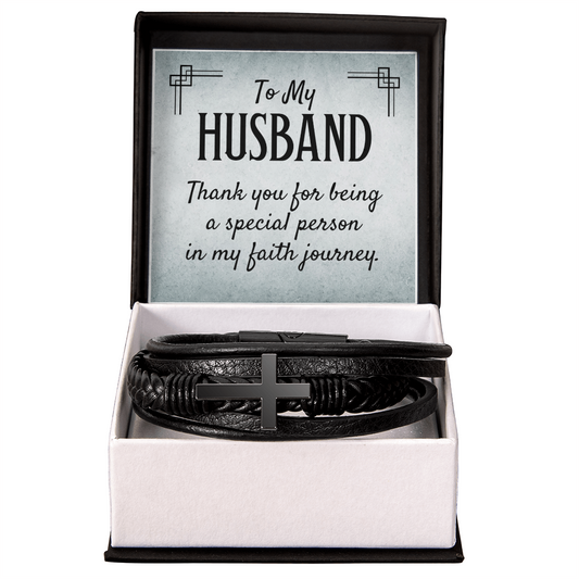 To my Husband Massage card Bracelet