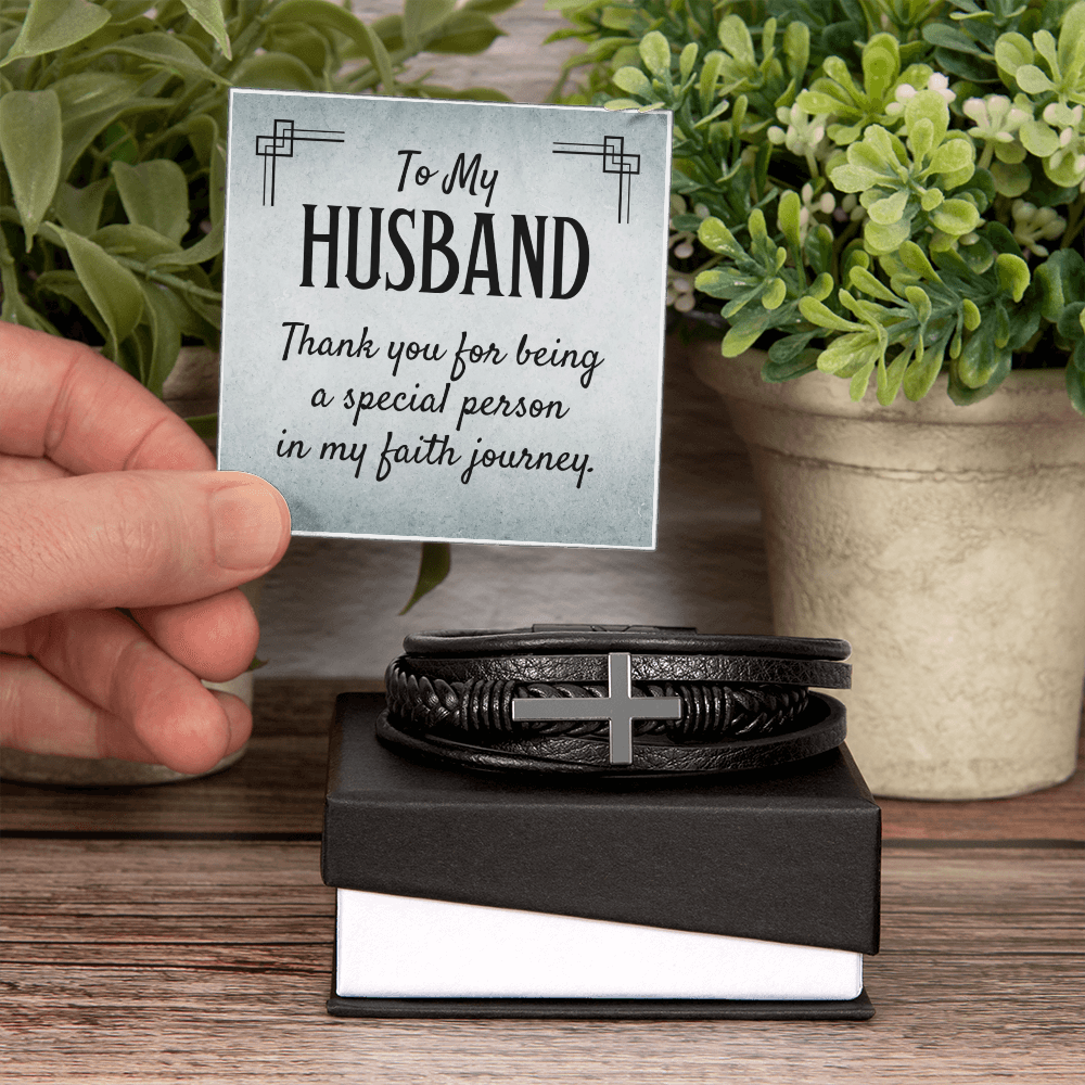 To my Husband Massage card Bracelet