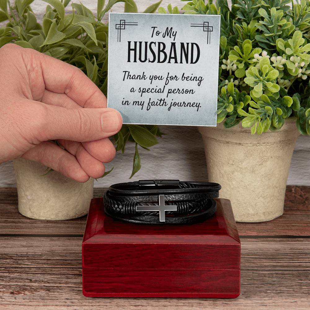 To my Husband - Message card Bracelet