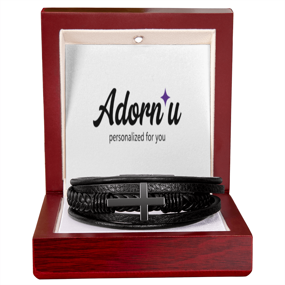 Mens  Cross Bracelet
