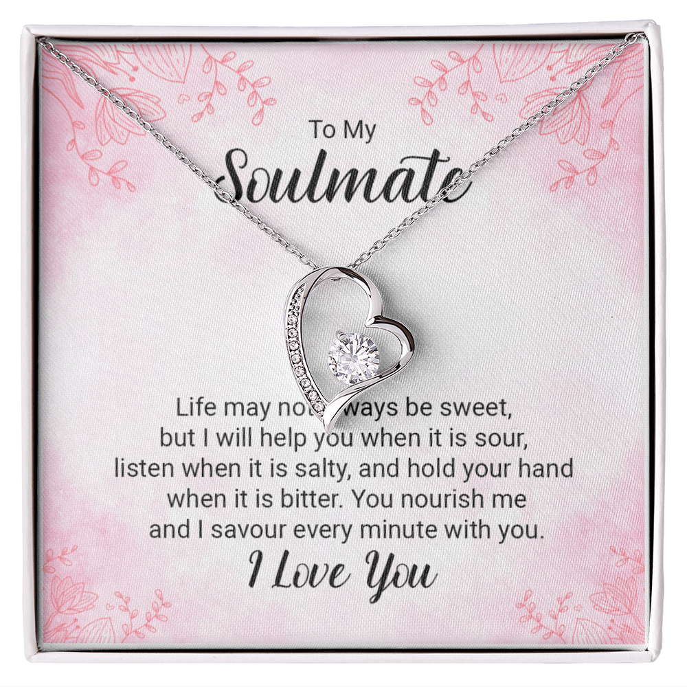To my Soulmate Massage Card Necklace