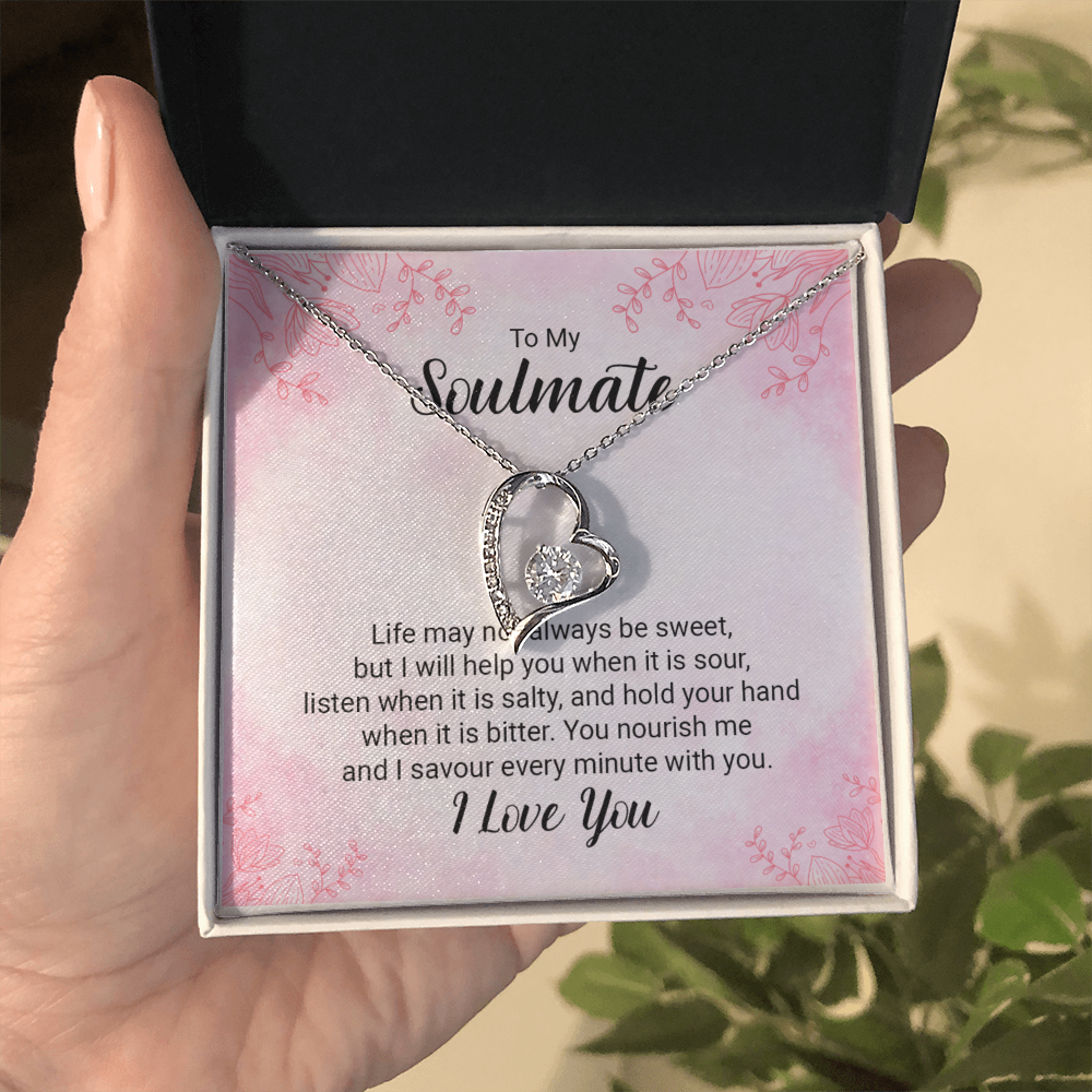 To my Soulmate Massage Card Necklace