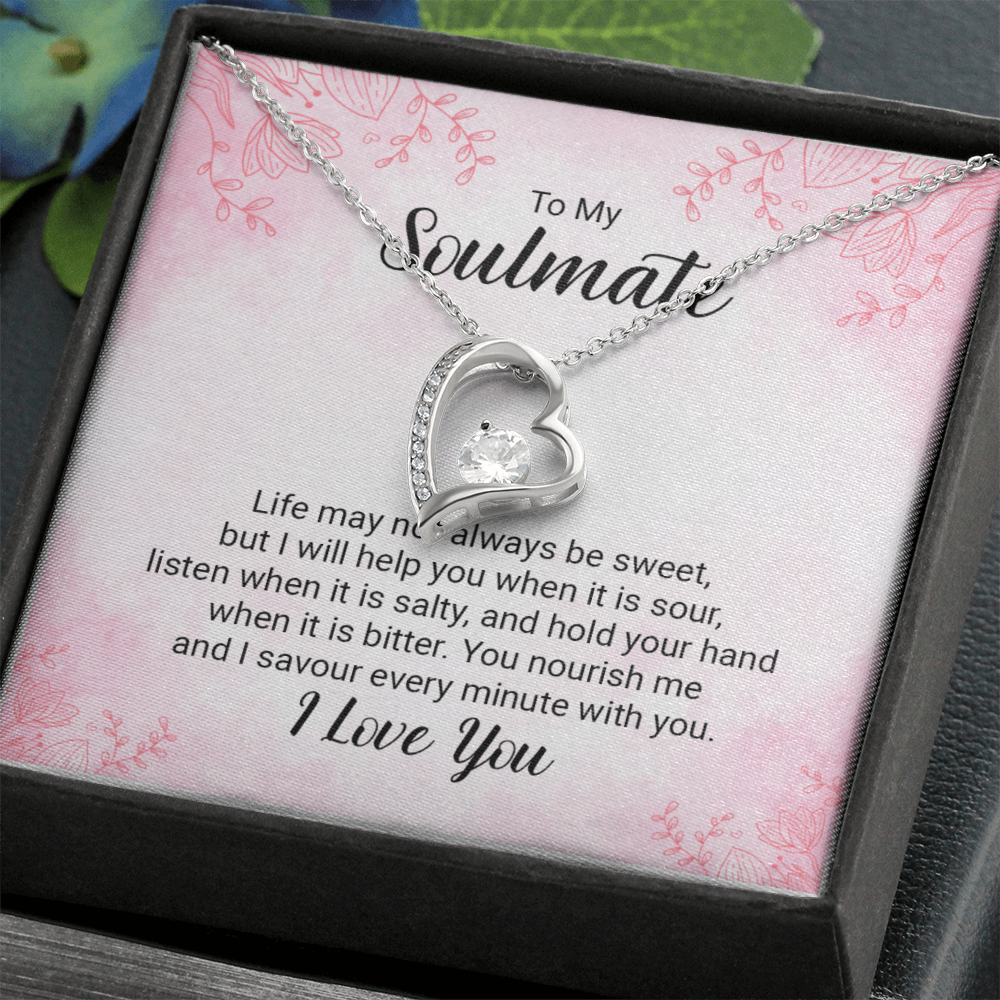 To my Soulmate Massage Card Necklace