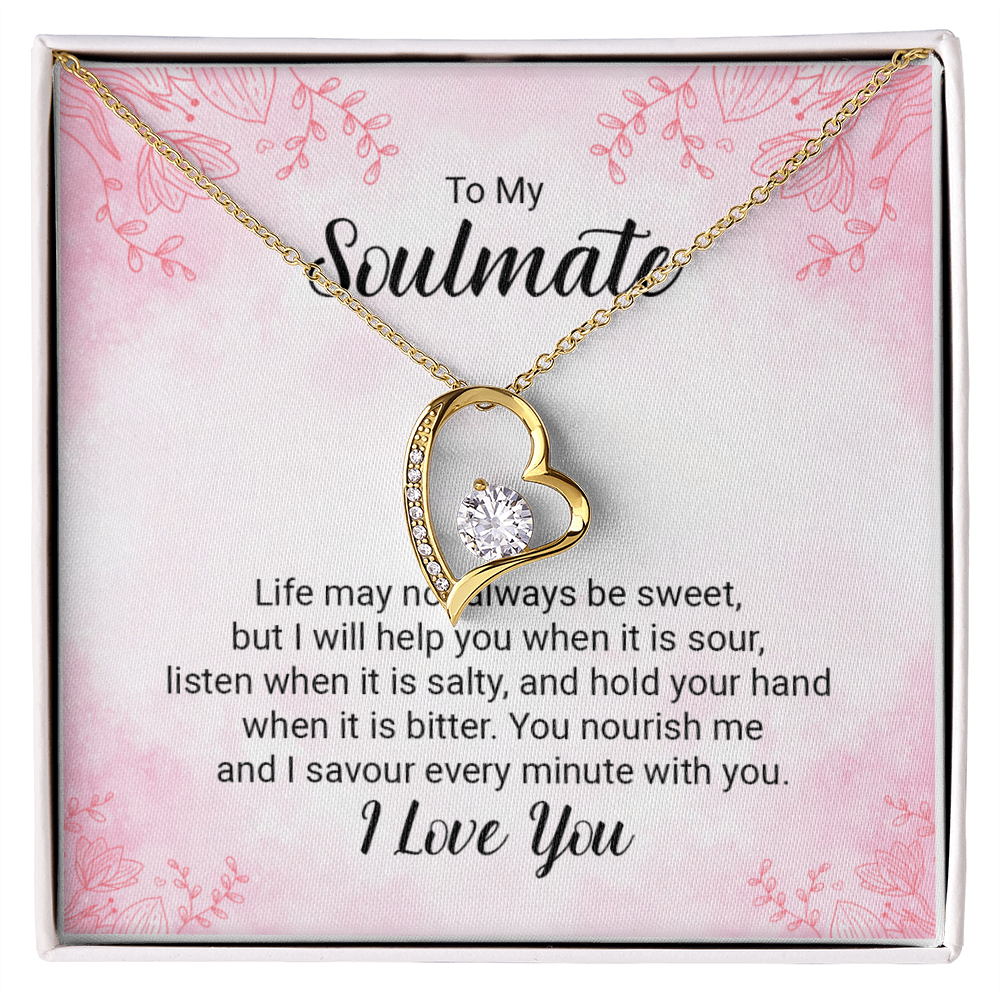 To my Soulmate Massage Card Necklace