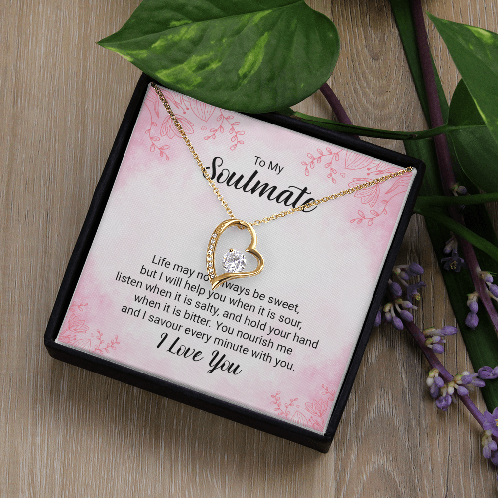 To my Soulmate Massage Card Necklace