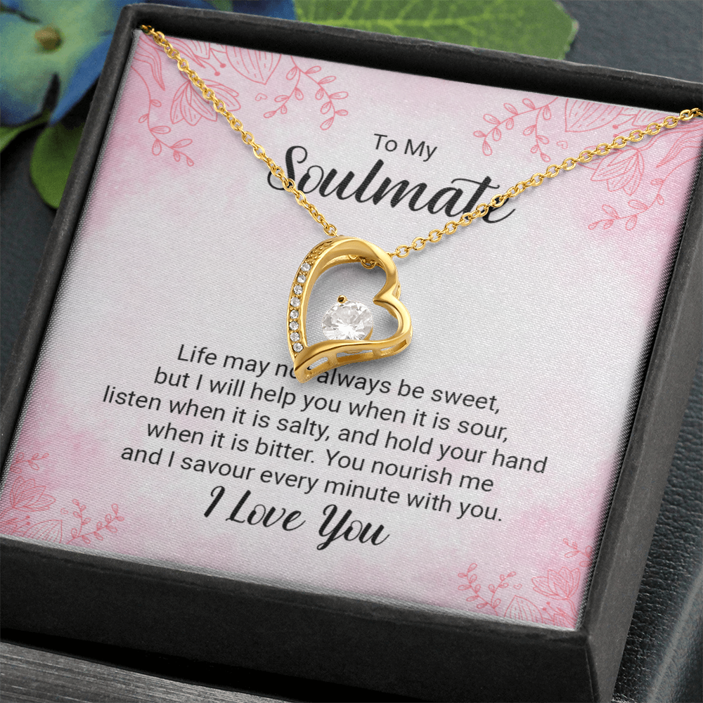 To my Soulmate Massage Card Necklace