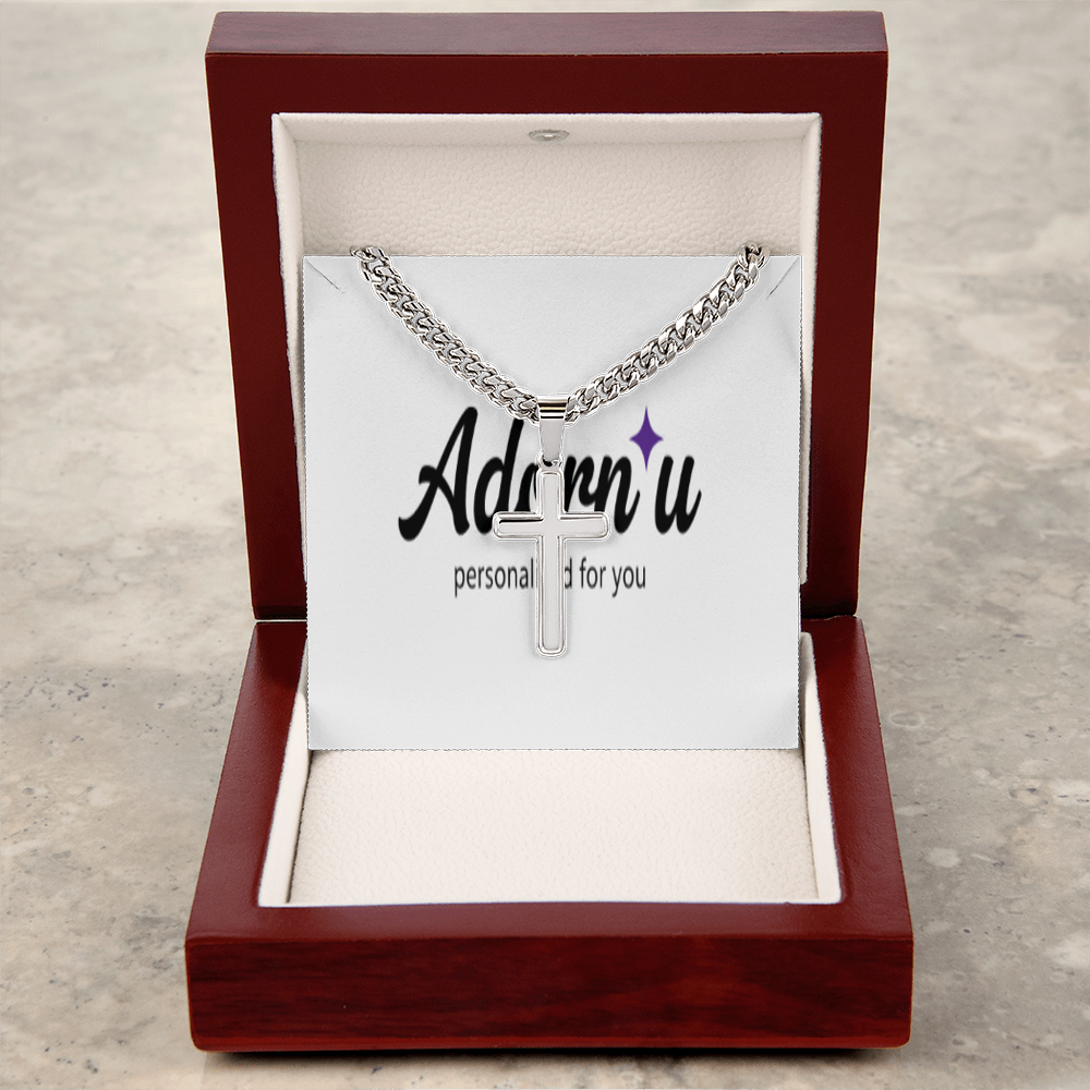 Artisan Cross with Cuban Link Chain