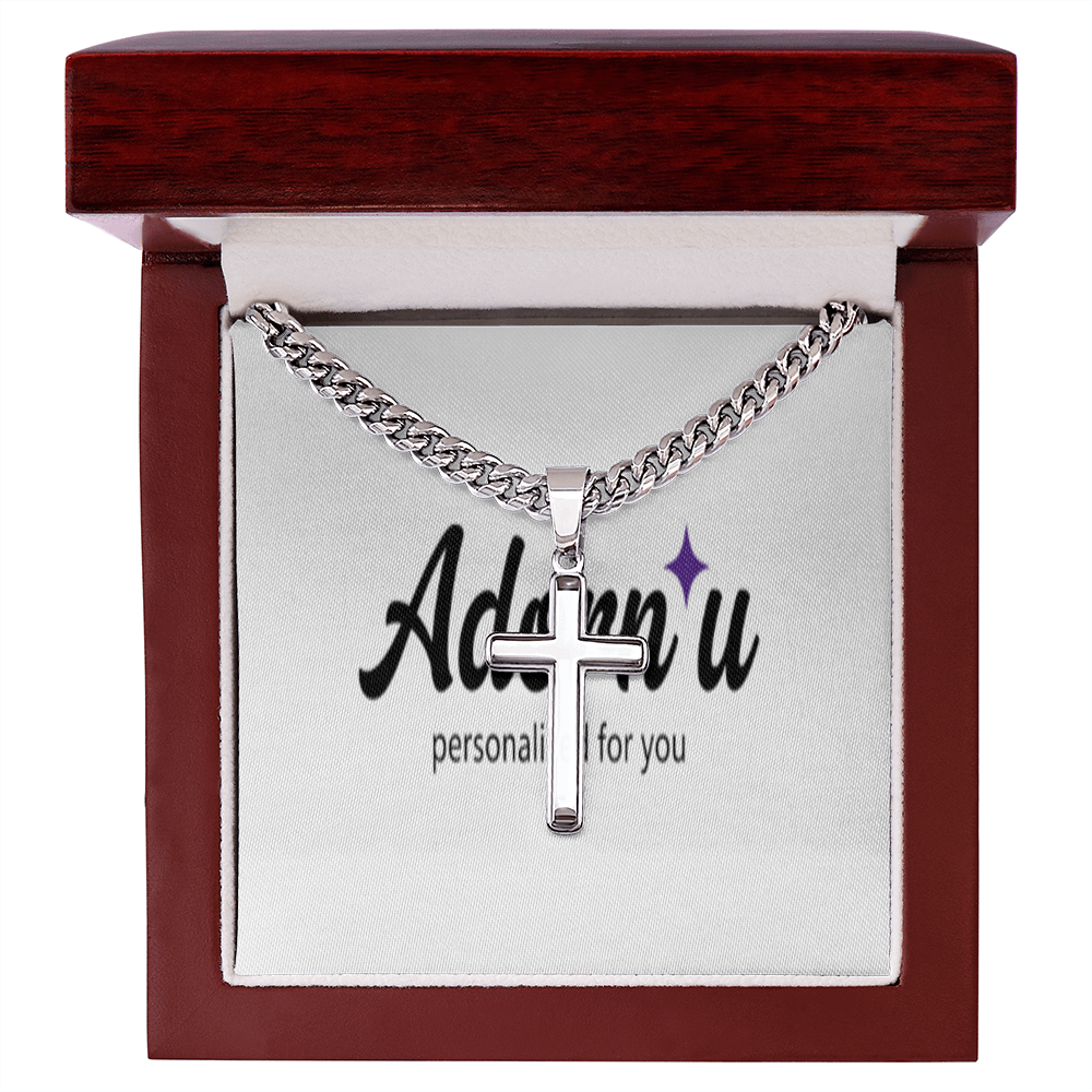 Artisan Cross with Cuban Link Chain