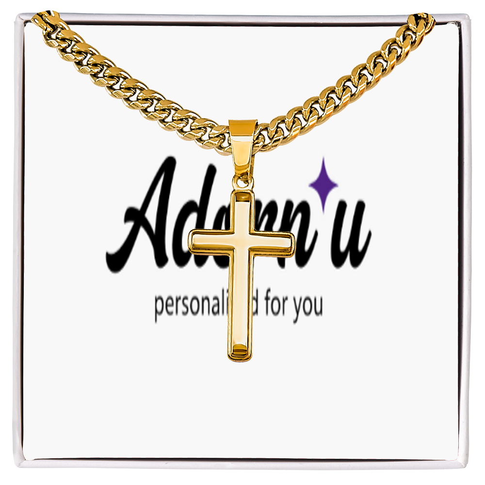Artisan Cross with Cuban Link Chain