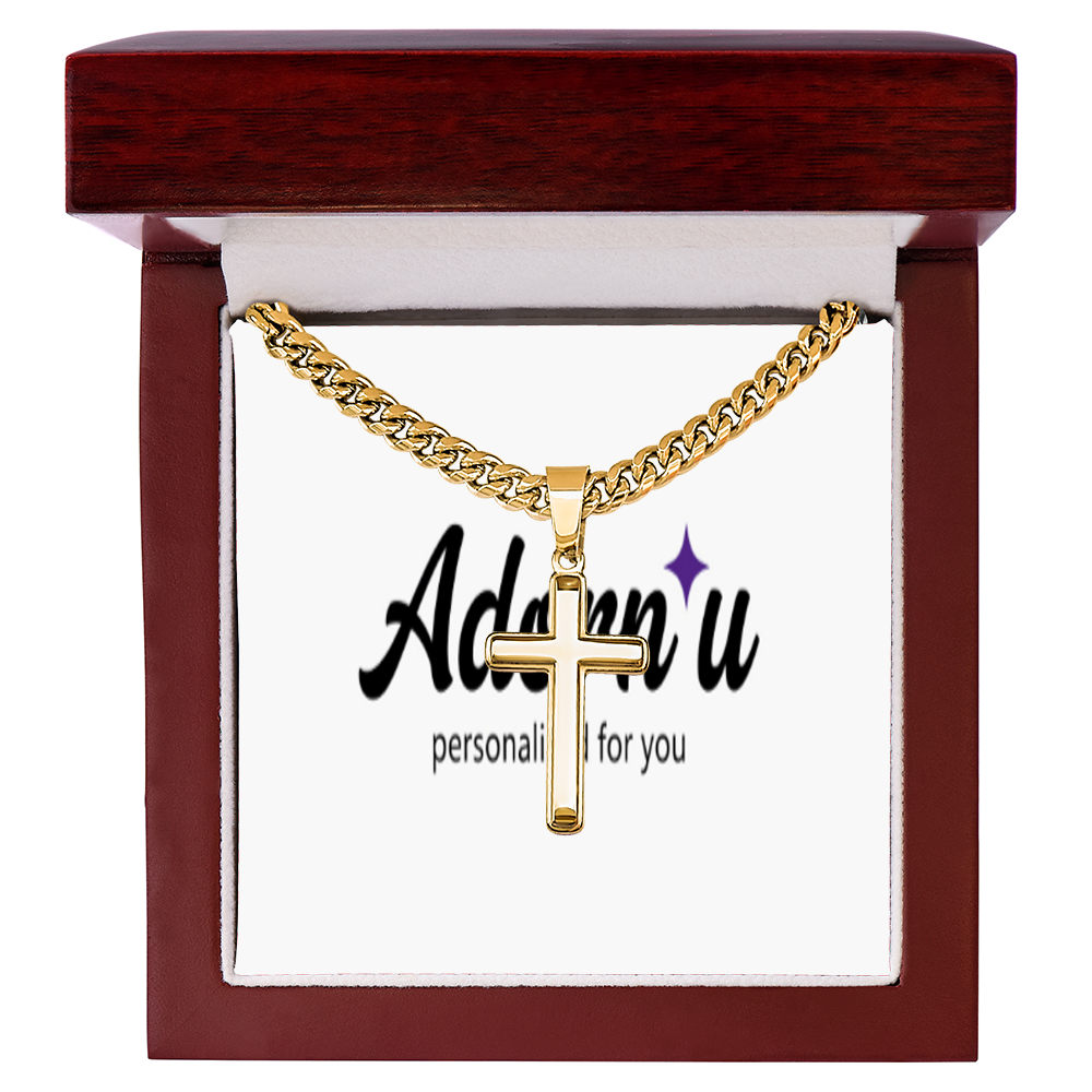 Artisan Cross with Cuban Link Chain