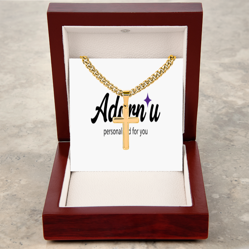 Artisan Cross with Cuban Link Chain